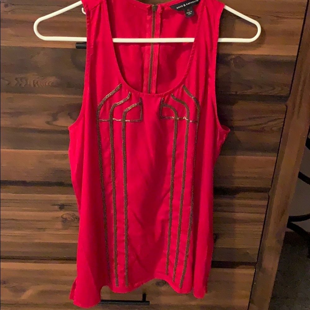 Red beaded tank